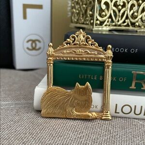 ✨Vintage Gold Cat 🐈‍⬛ Decorative Mini Frame Brooche✨Preloved